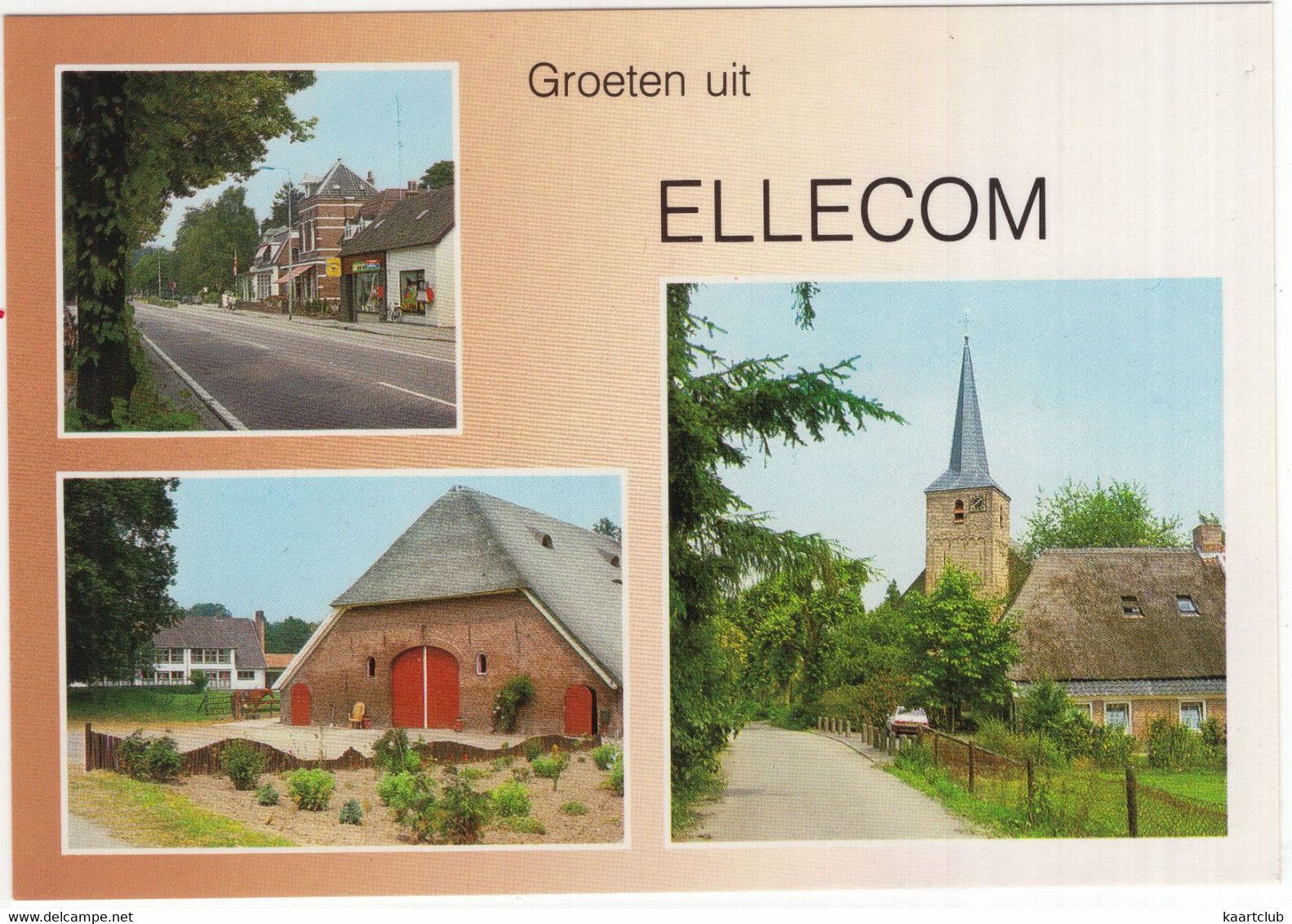 Groeten Uit Ellecom - (Rheden Gelderland, Nederland) O.a. PTT Post, Kerk, Boerderij - Rheden