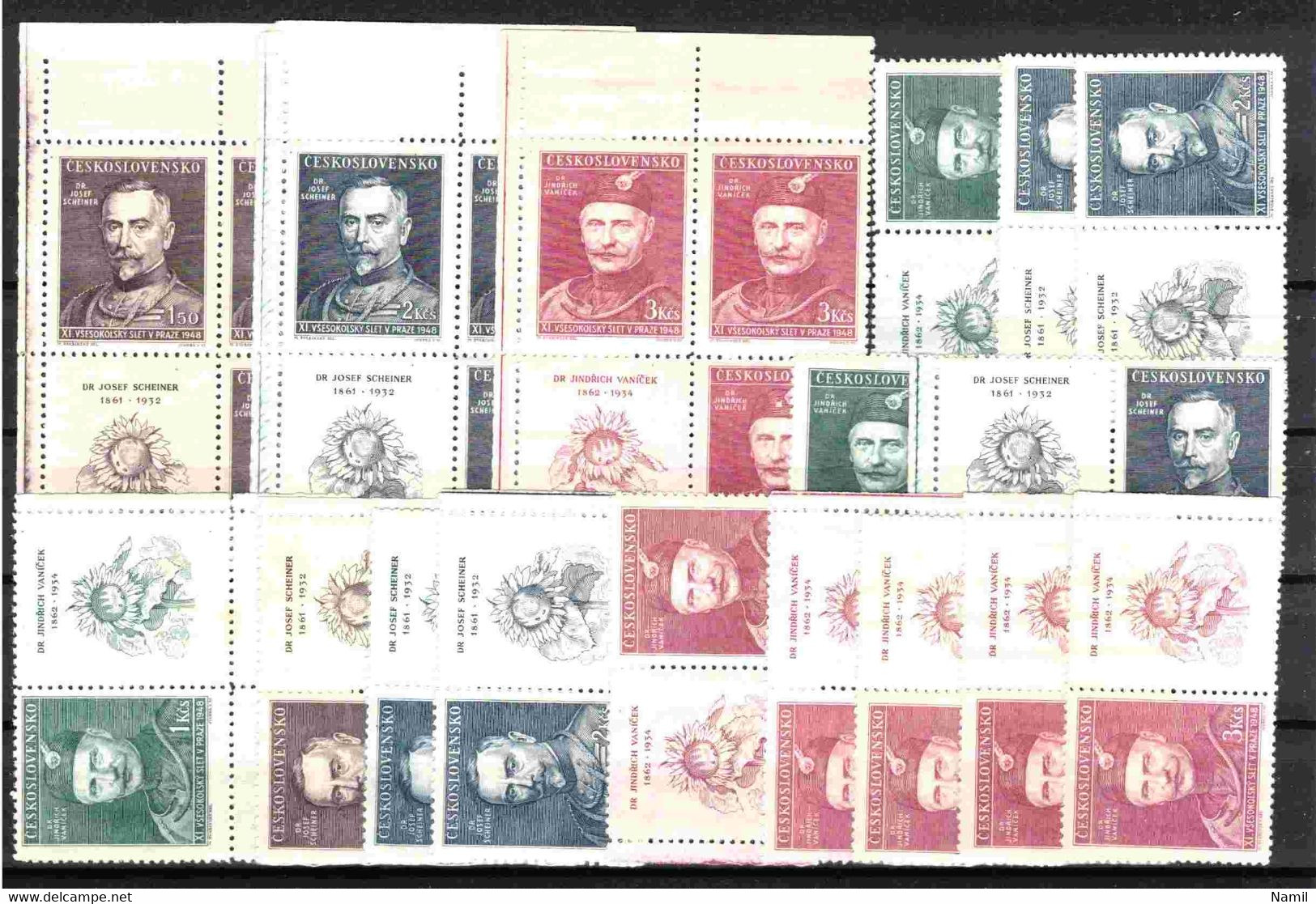 **/* Tchécoslovaquie 1948 Lot Avec Timbres Neufs - Collections, Lots & Séries