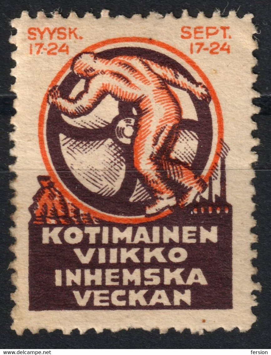 FAIR EXHIBITION Helsinki Week 1922 Suomi Finland Label Cinderella Vignette - Kotimainen Viikko Inhemska Vecka - Sonstige & Ohne Zuordnung