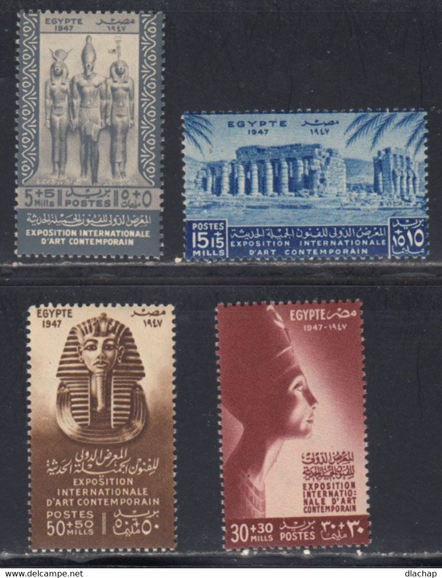 Egypte 1947 Yvert 250 / 253 ** Neufs Sans Charniere. Exposition Internationale D'art Contemporain - Nuevos