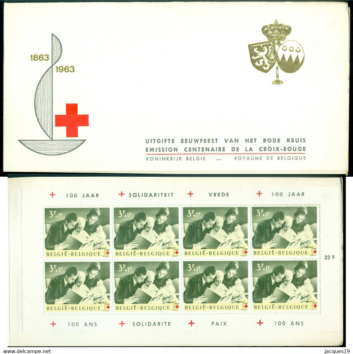 Belgie 1963 Boekje Eeuwfeest Rode Kruis Voorrang Nederlands OPB 1267B MNH - Ohne Zuordnung