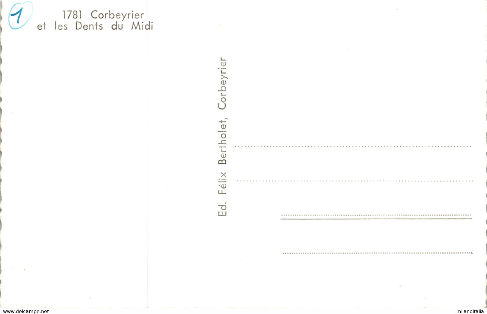 Corbeyrier Et Les Dents Du Midi (1781) - Corbeyrier