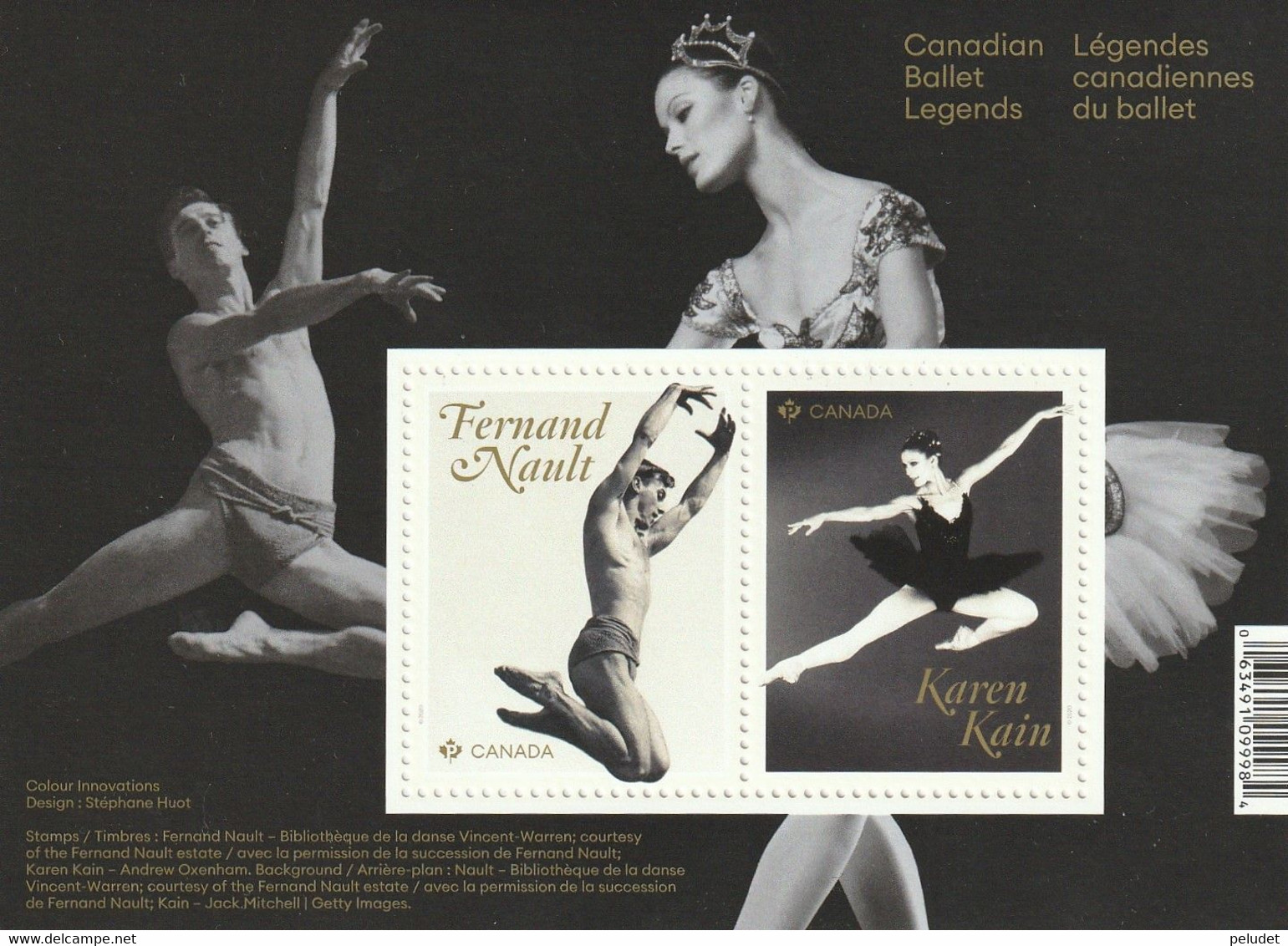 Canada, 2021, Legends Of Canada Ballet, S/s ***, Sn 3289, Yt F3757, Sg MS 3572 - Ungebraucht