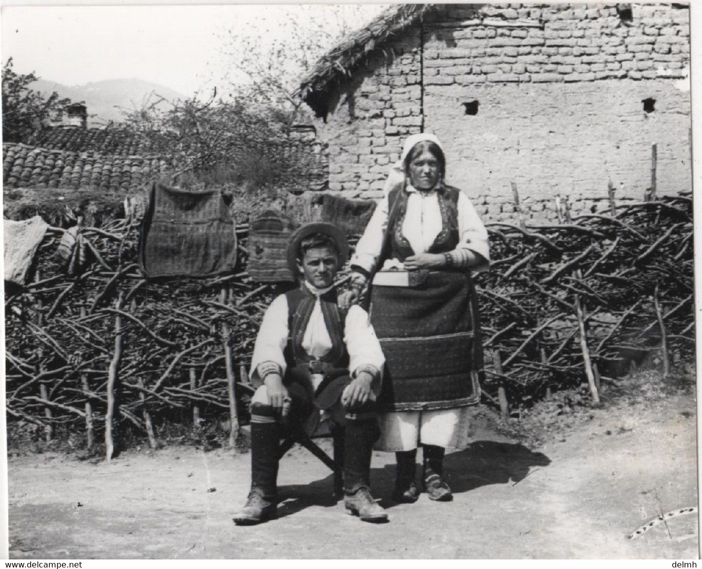 Tirage Années 70 D'après Plaque De Verre Archive Pharmacien Paul Guerre Dardanelles MACEDONIA Costumes - Non Classificati