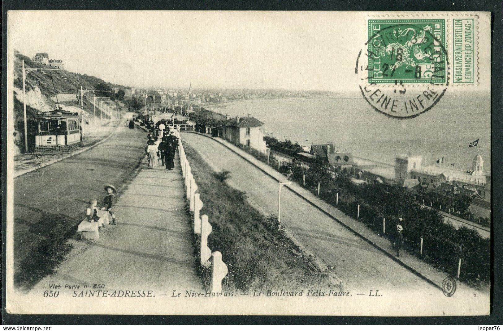 Belgique - Affranchissement Du Havre En 1915 Sur Carte Postale ( Gouvernement En Exil ) - Réf J 3 - Sonstige & Ohne Zuordnung