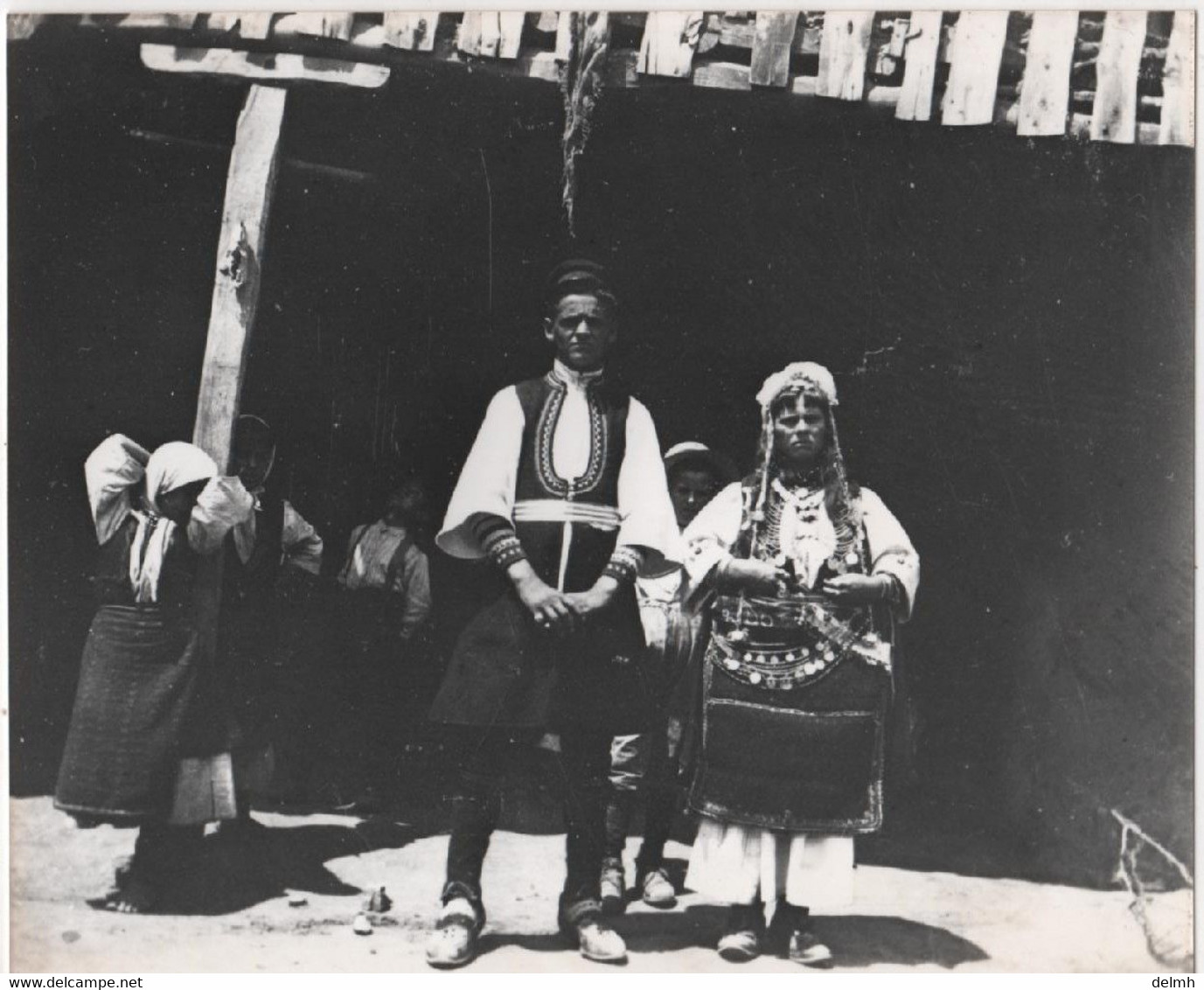 Tirage Années 70 D'après Plaque De Verre Archive Pharmacien Paul Guerre Dardanelles MACEDONIA Costumes - Non Classificati