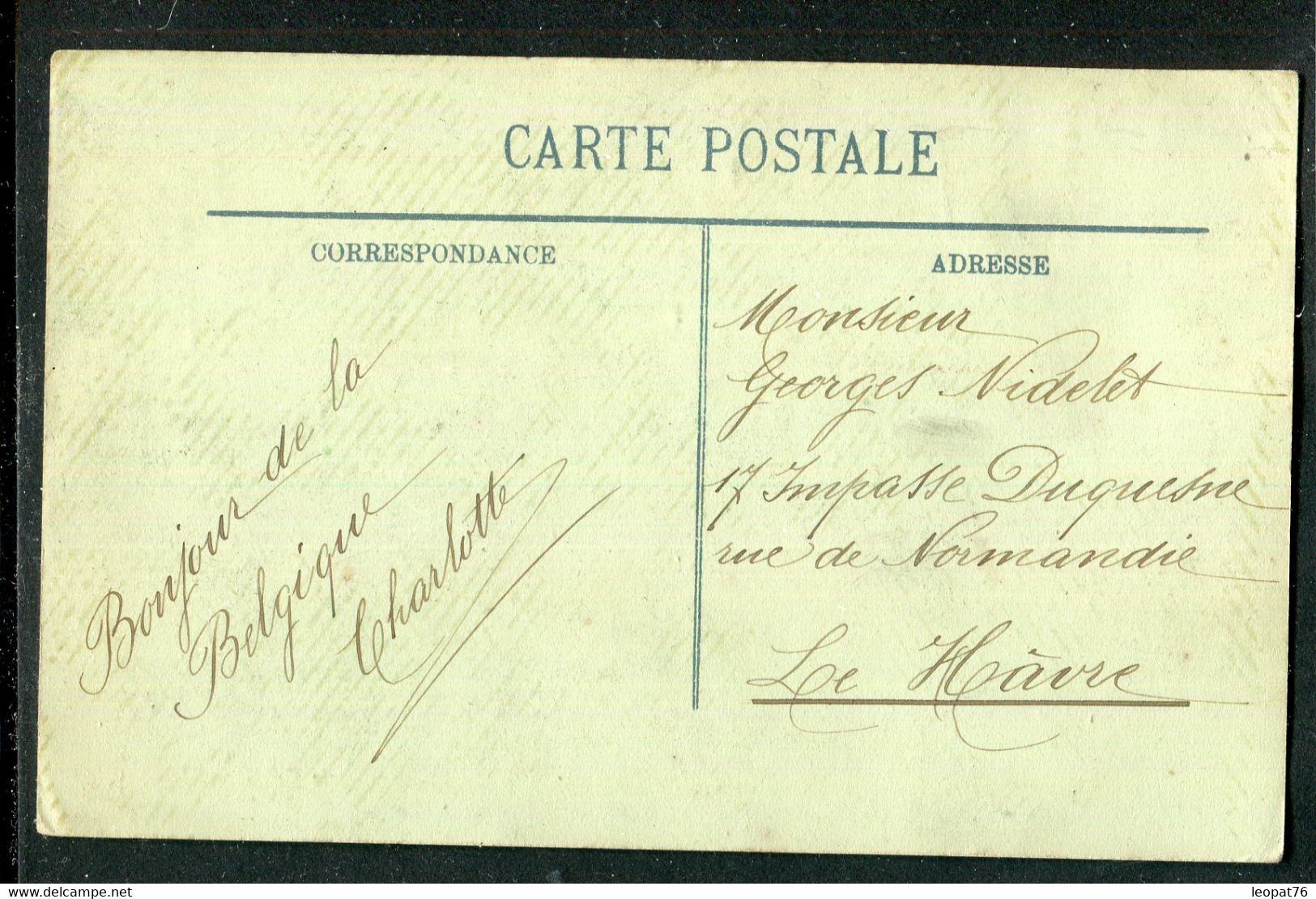 Belgique - Affranchissement Du Havre Een 1915 Sur Carte Postale ( Gouvernement En Exil ) - Réf J 4 - Andere & Zonder Classificatie