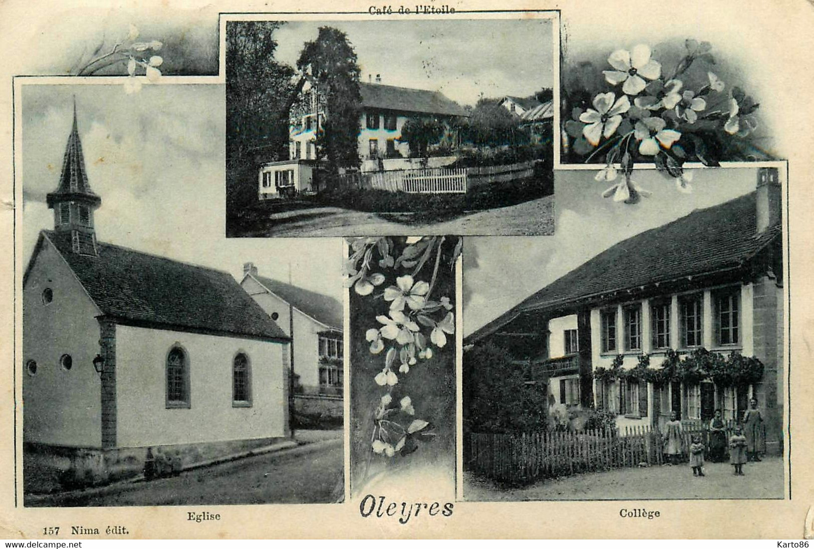 Oleyres * Souvenir Du Village 3 Vues * Café De L'Etoile , école Collège & église * Vaud Suisse Schweiz - Sonstige & Ohne Zuordnung