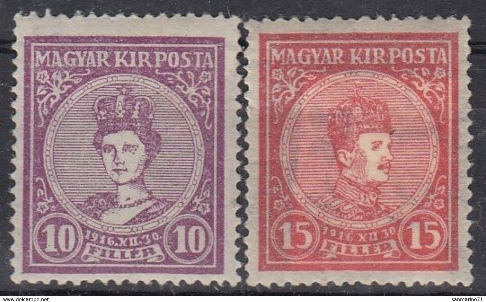 HUNGARY 188-189,unused - Unused Stamps