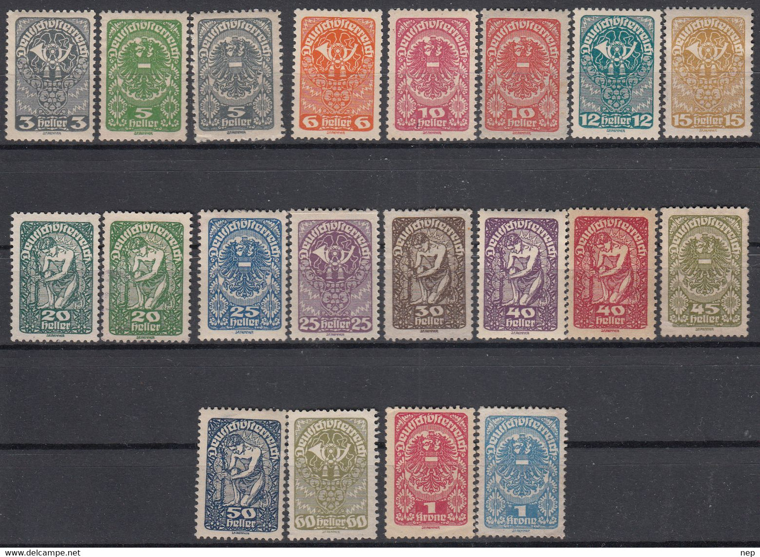 OOSTENRIJK - Michel - 1919 - Nr 255/74 - MH*/(*)/MNH** - Unused Stamps