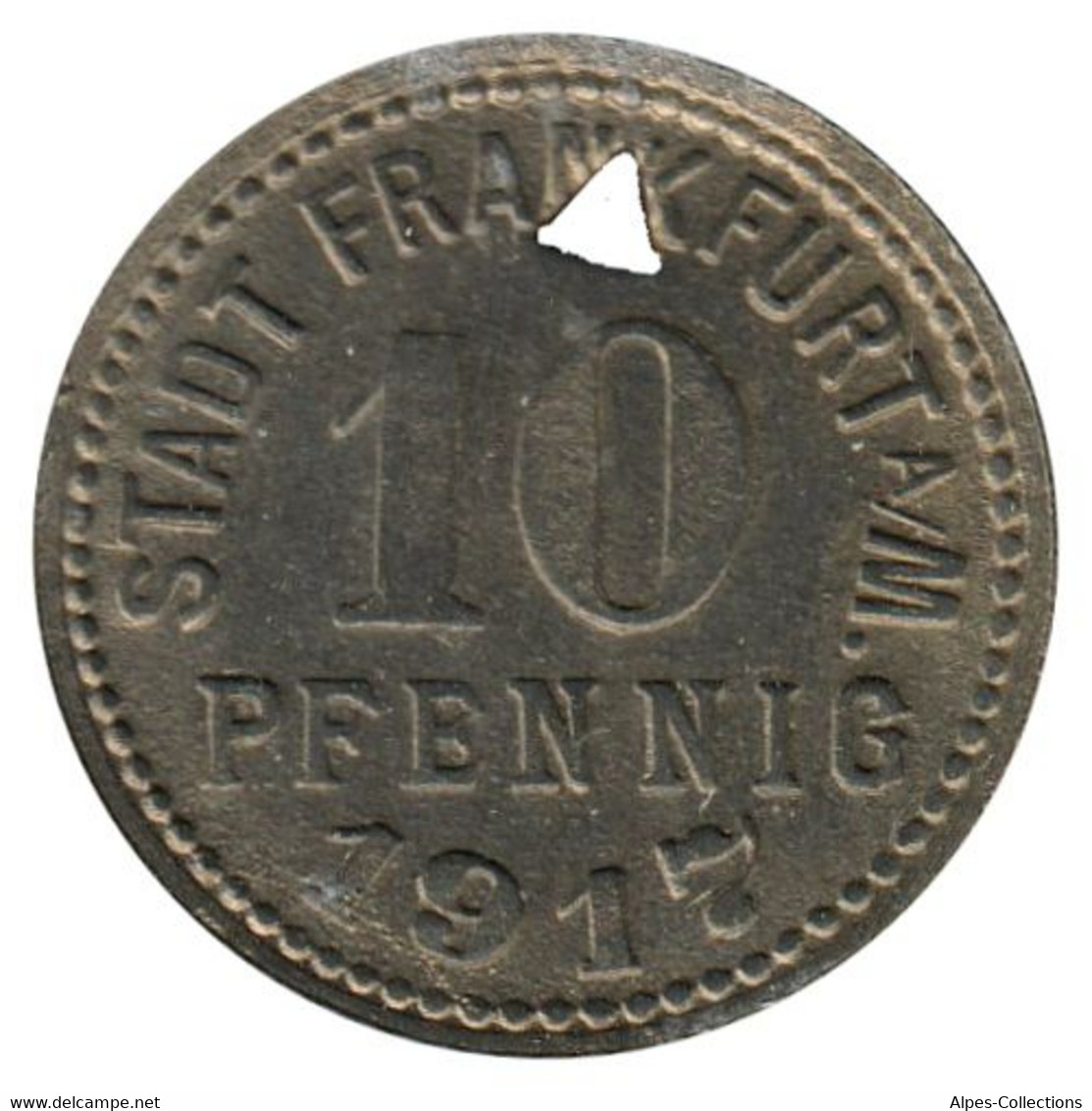 ALLEMAGNE - FRANKFURT - 10.7 - Monnaie De Nécessité - 10 Pfennig 1917 - Monétaires/De Nécessité