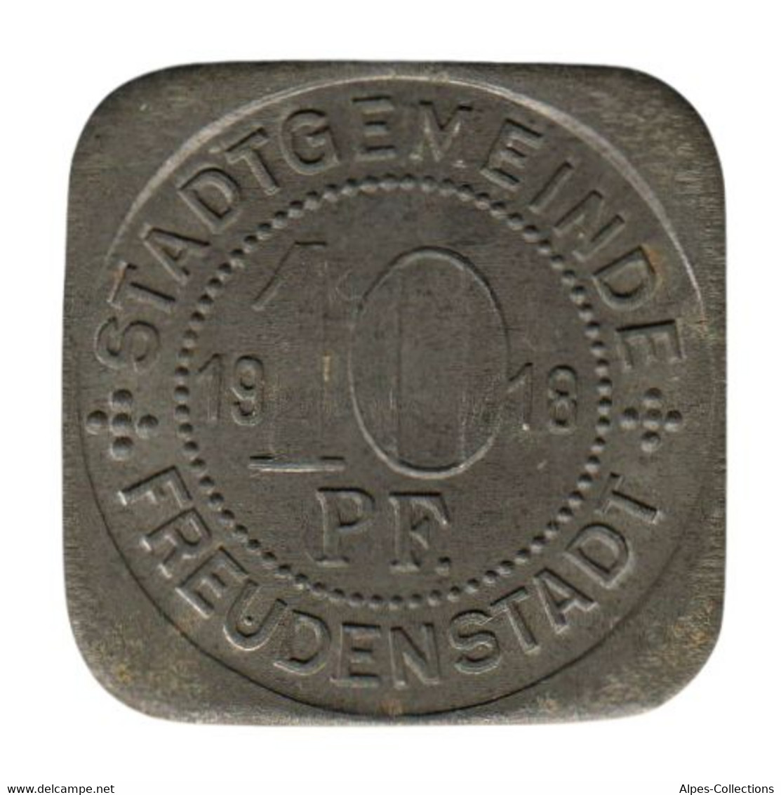 ALLEMAGNE - FREUDENSTADT - 10.1 - Monnaie De Nécessité - 10 Pfennig 1918 - Monétaires/De Nécessité