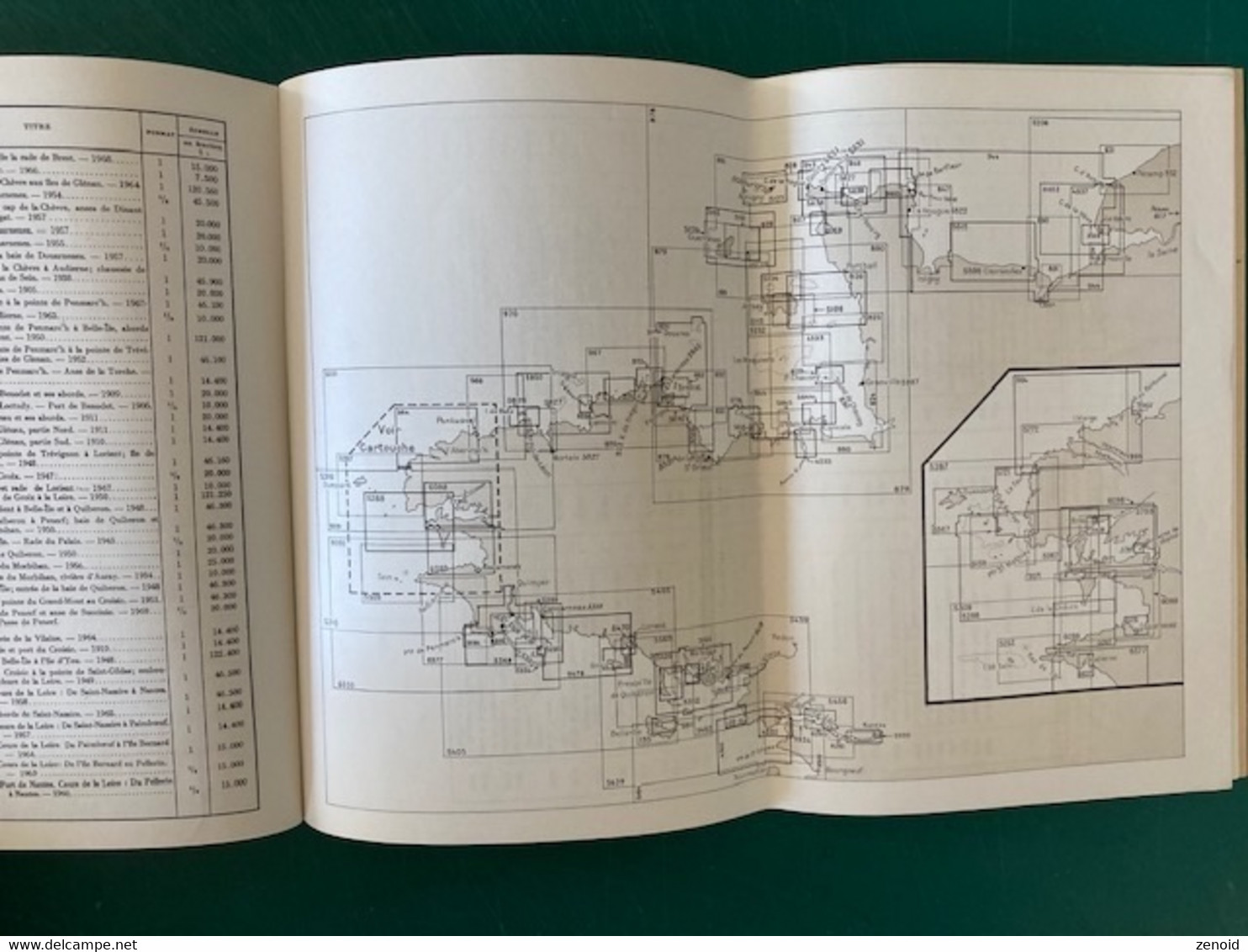 Catalogue Index Des Cartes Marines Des Cotes De France 1971 - Zeekaarten