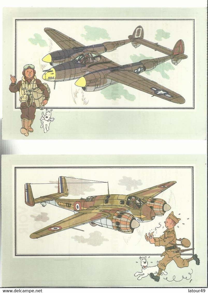 Collection Cheque Tintin Lot De 6 - Vliegtuigen