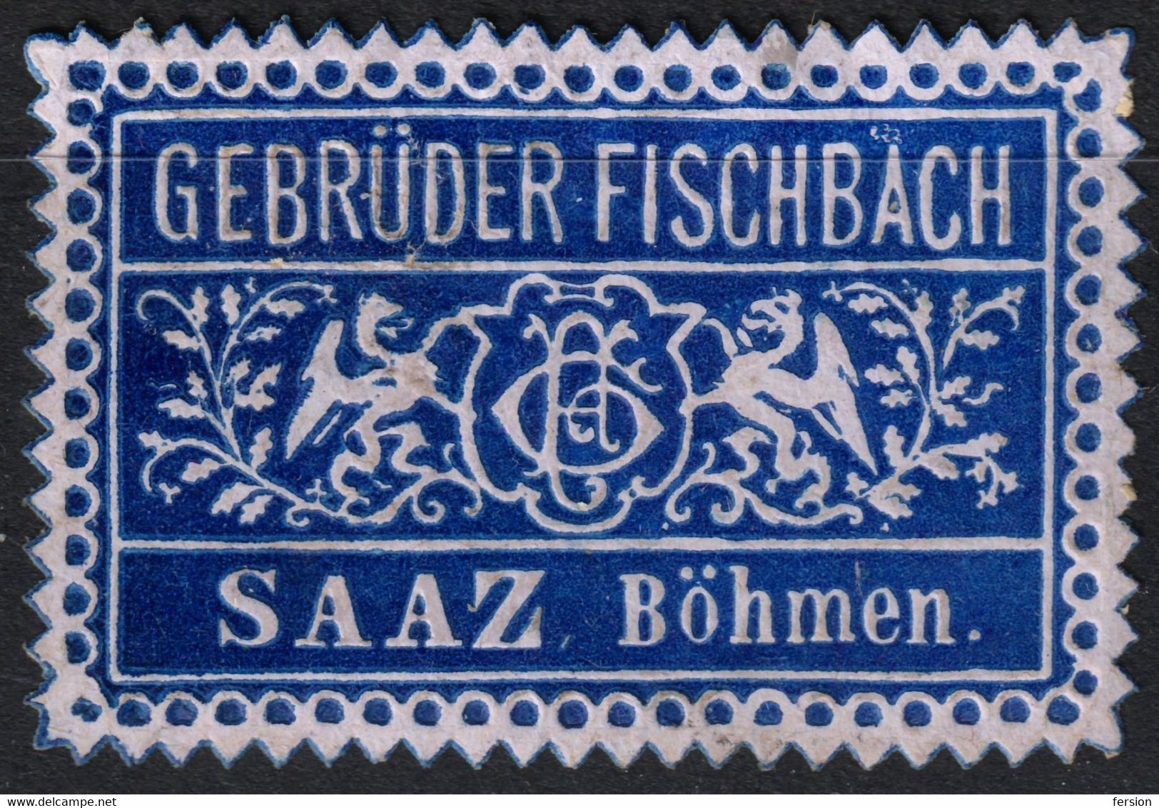 Žatec SAAZ Czechia BÖHMEN GEBRÜDER FISCHBACH Advertising Germany Austria Label Cinderella Vignette - ...-1918 Vorphilatelie