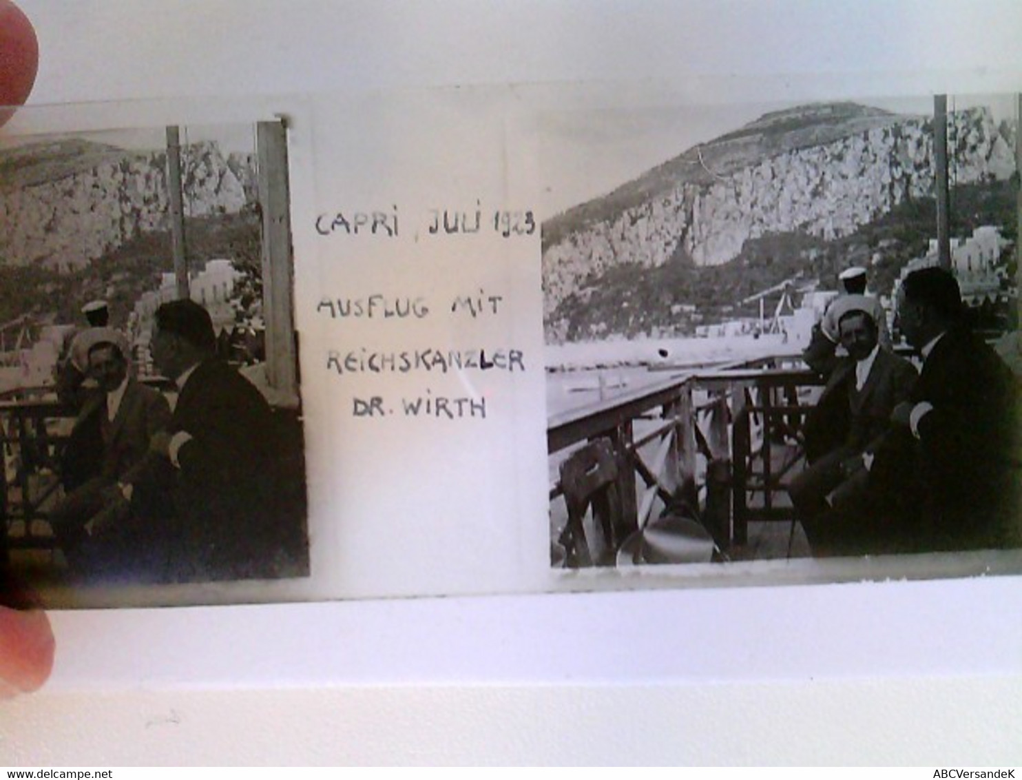 2 Stereoglasplattenbilder (Weimarer Republik), Reichkanzler Dr. Karl Joseph Wirth (Vertrag Von Rapallo). Bisla - Photographie
