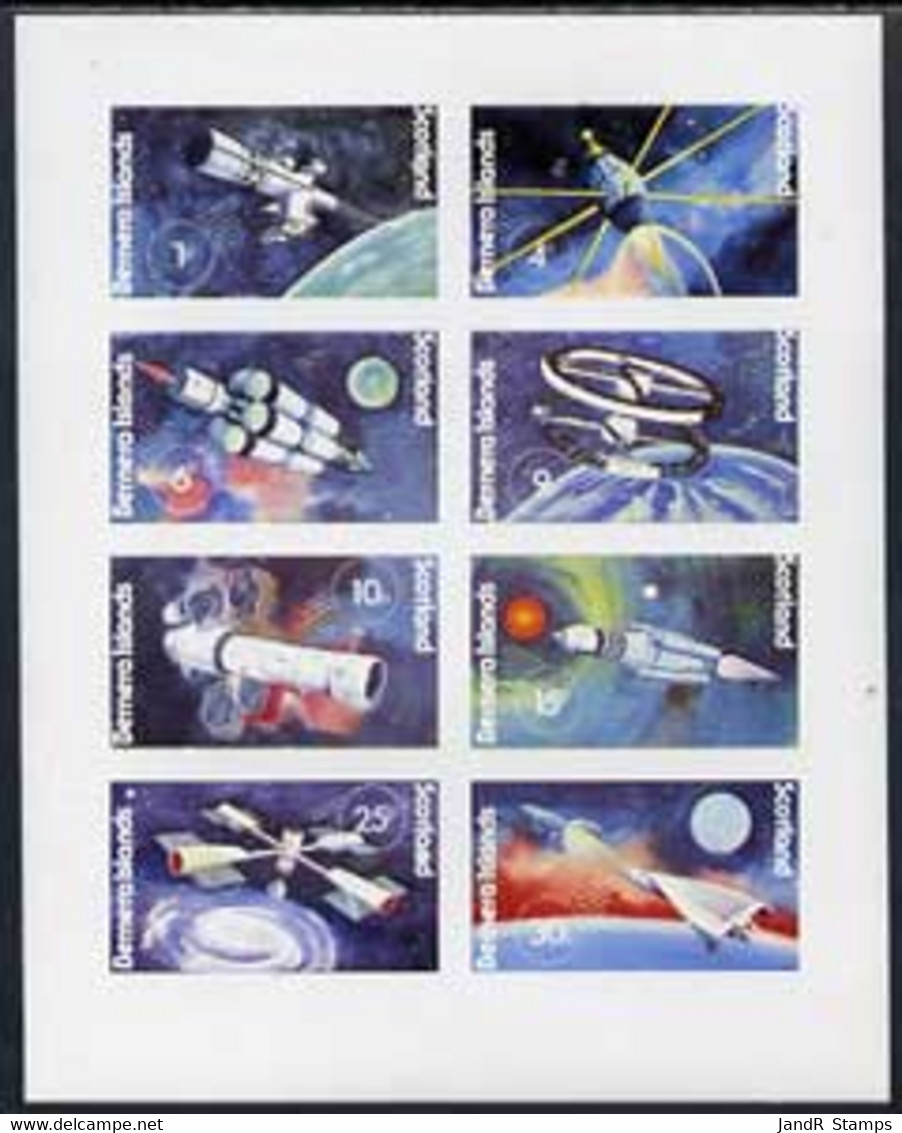 Bernera 1978 Spacecraft Complete Imperf  Set Of 8 Values (1p To 30p) MNH - Local Issues