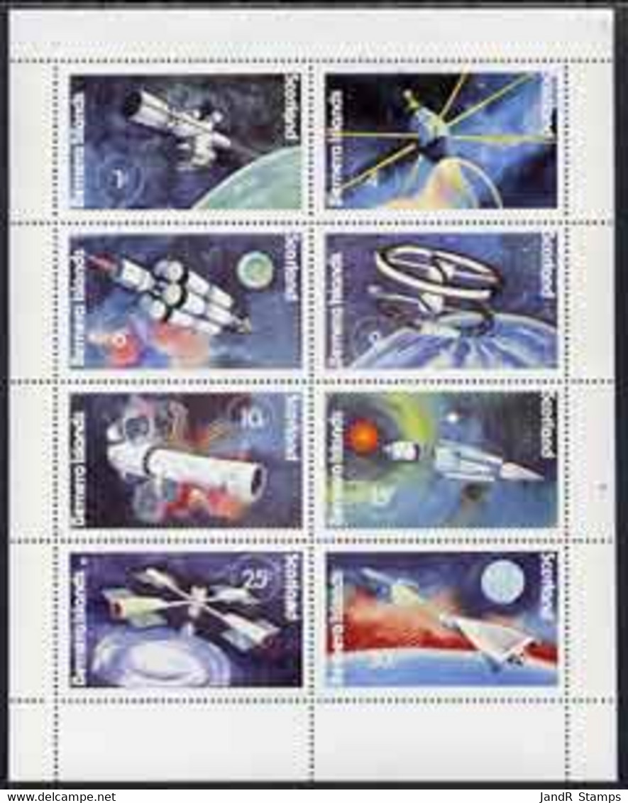 Bernera 1978 Spacecraft Complete Perf  Set Of 8 Values (1p To 30p) MNH - Local Issues