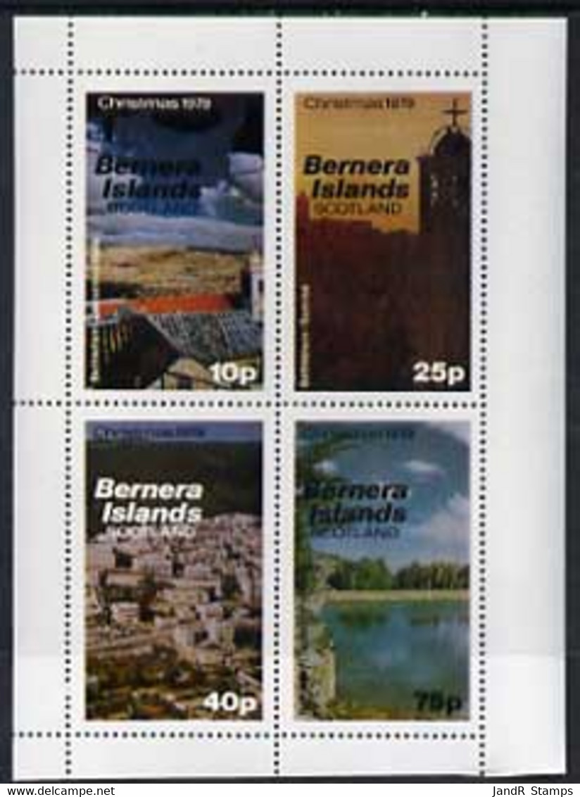 Bernera 1979 Christmas (Views Of Bethlehem) Perf  Set Of 4 Values (10p To 75p) MNH - Local Issues