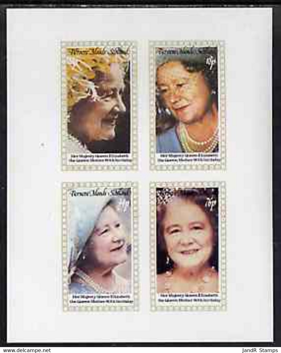 Bernera 1980 Queen Mother's 80th Birthday Imperf Set Of 4 Values MNH - Local Issues