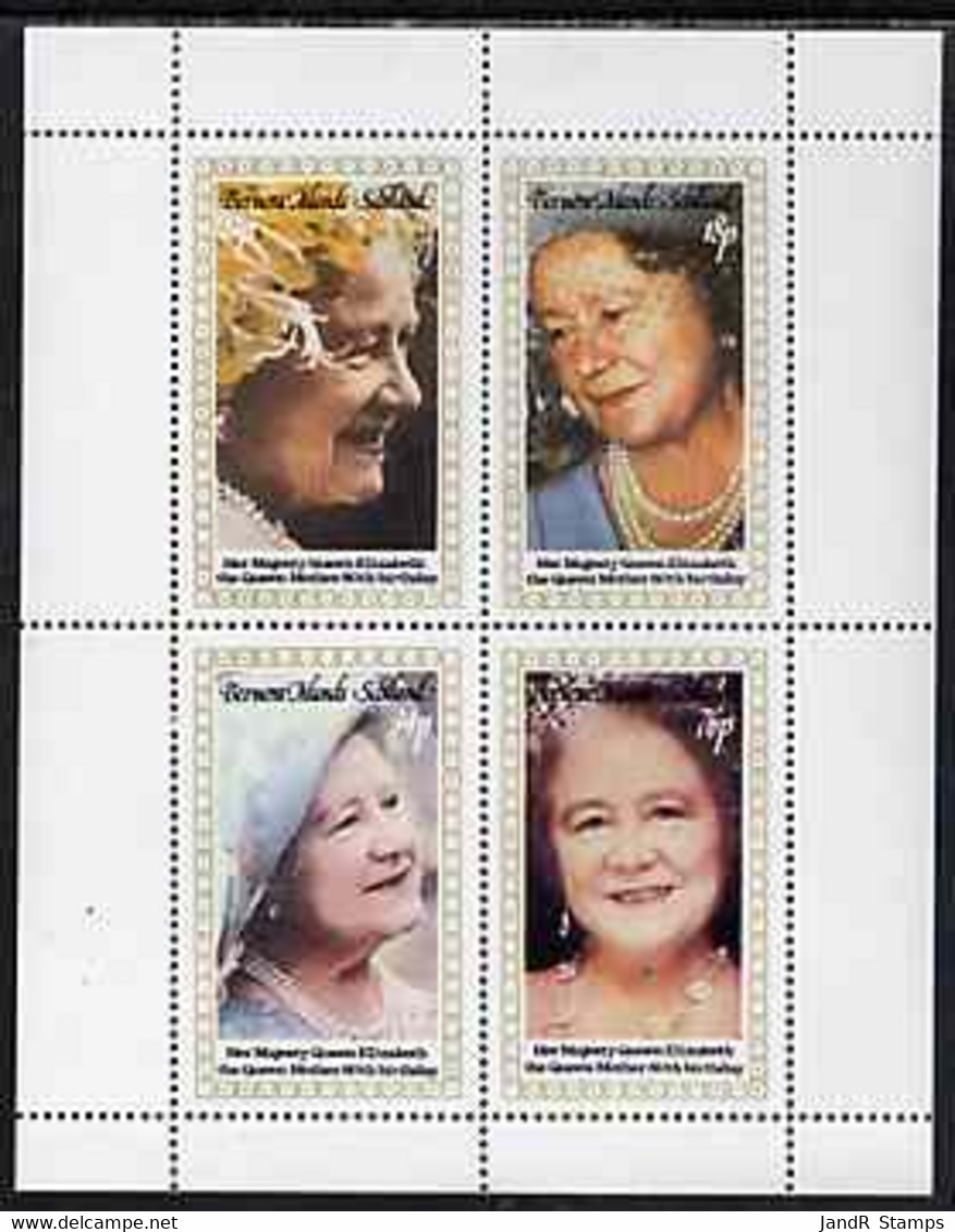 Bernera 1980 Queen Mother's 80th Birthday Perf Set Of 4 Values MNH - Local Issues