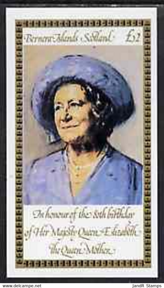Bernera 1980 Queen Mother's 80th Birthday �2 Imperf Deluxe Sheet MNH - Local Issues