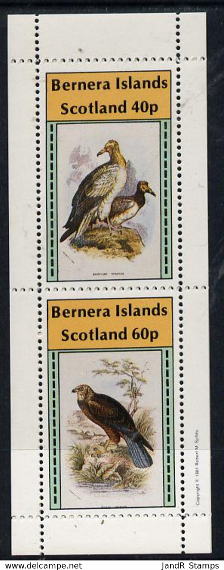 Bernera 1981 Birds Of Prey Perf  Set 2 Values (40p & 60p) MNH - Local Issues