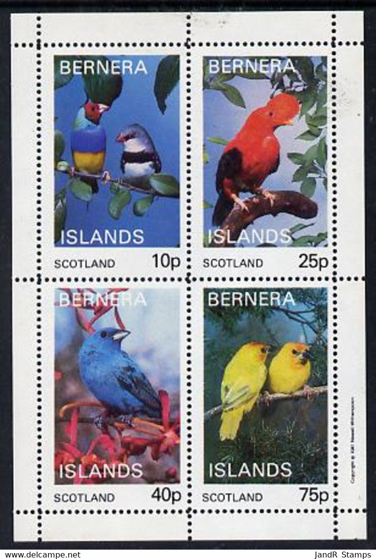 Bernera 1981 Exotic Birds Perf  Set Of 4 Values (10p To 75p) MNH - Local Issues