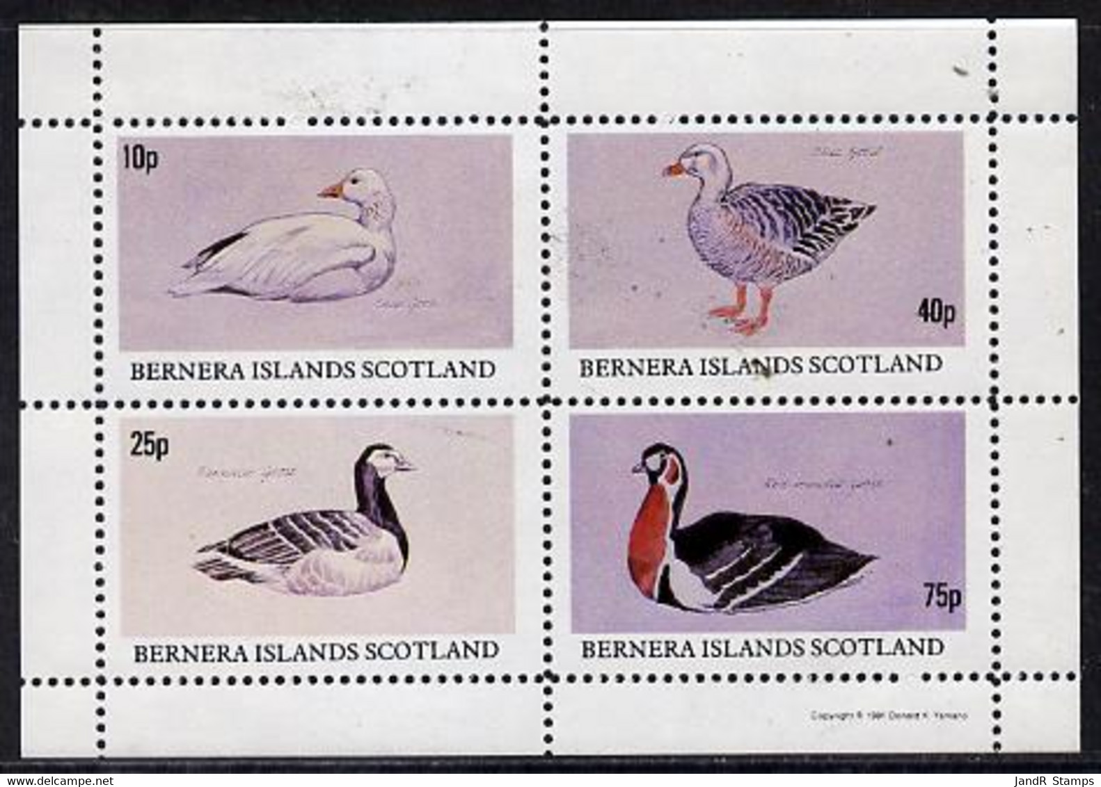 Bernera 1981 Geese Perf  Set Of 4 Values (10p To 75p) MNH - Local Issues