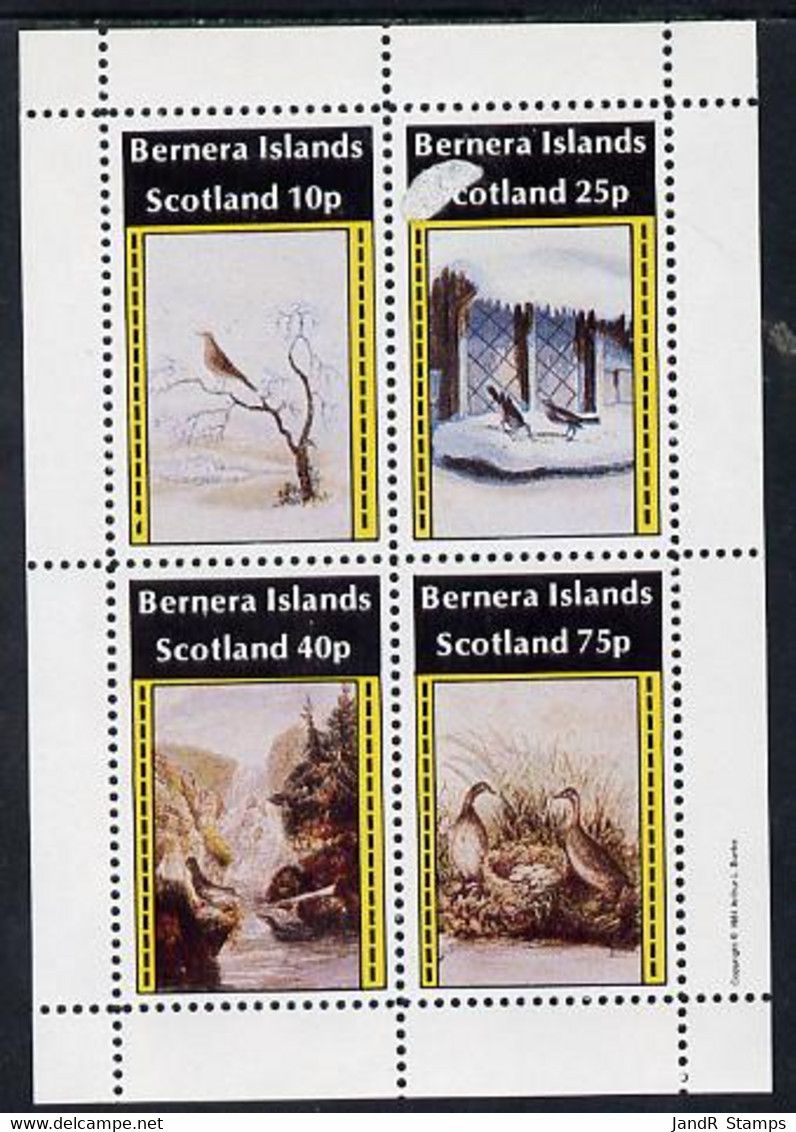 Bernera 1981 Life In The Country Perf Sheetlet Containing Set Of 4 Values MNH (note The Large White Flaw On The 25p Valu - Local Issues