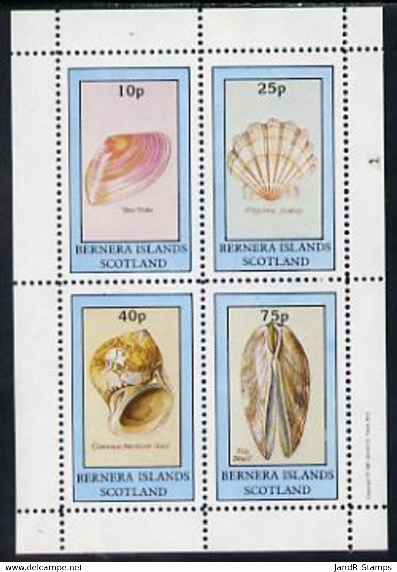 Bernera 1981 Shells (Thin Tellin, Scallop, Necklace Shell & File Shell) Perf Set Of 4 Values (10p To 75p) MNH - Local Issues