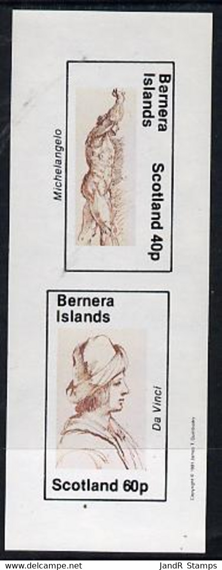 Bernera 1981 Sketches (Michelangelo & Da Vinci) Imperf  Set Of 2 Values (40p & 60p) MNH - Local Issues