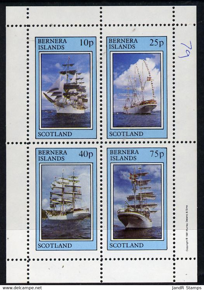 Bernera 1981 Tall Ships Perf  Set Of 4 Values (10p To 75p) MNH - Local Issues