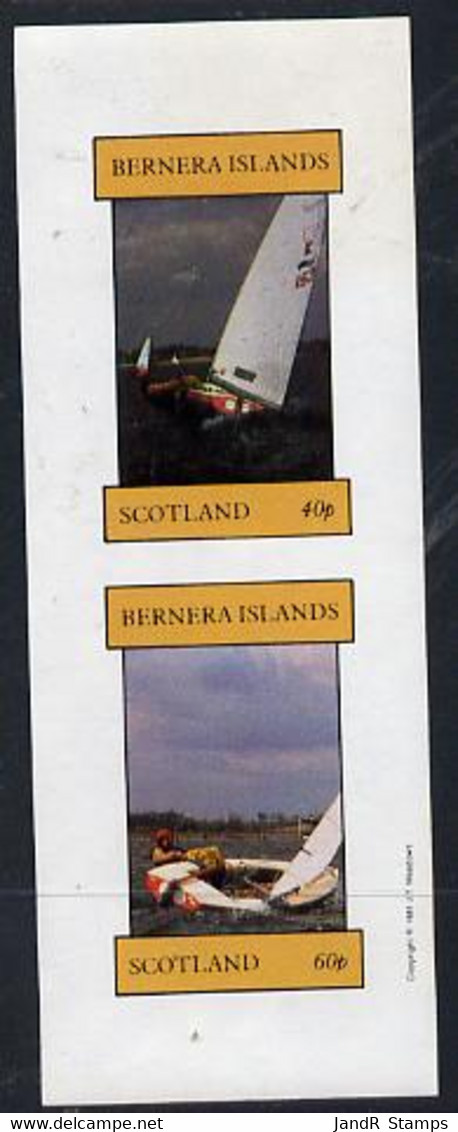 Bernera 1981 Yachts #1 Imperf  Set Of 2 Values (40p & 60p) MNH - Local Issues