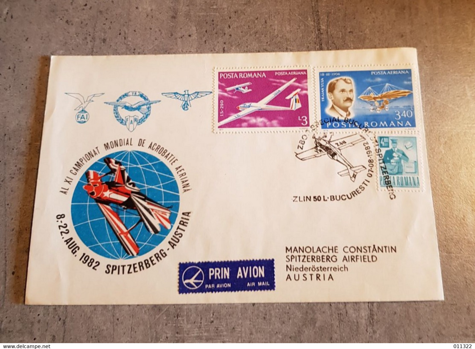 ROMÂNIA COVER AIR MAIL CIRCULED SEND TO AUSTRIA YEAR 1982 - Storia Postale