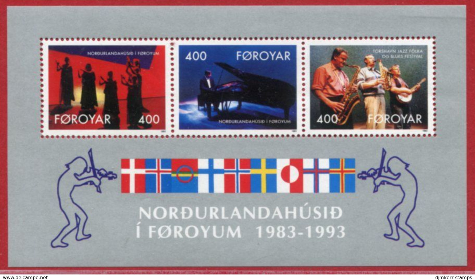 FAROE IS. 1993 Nordic House Block MNH / **.  Michel Block 6 - Faroe Islands
