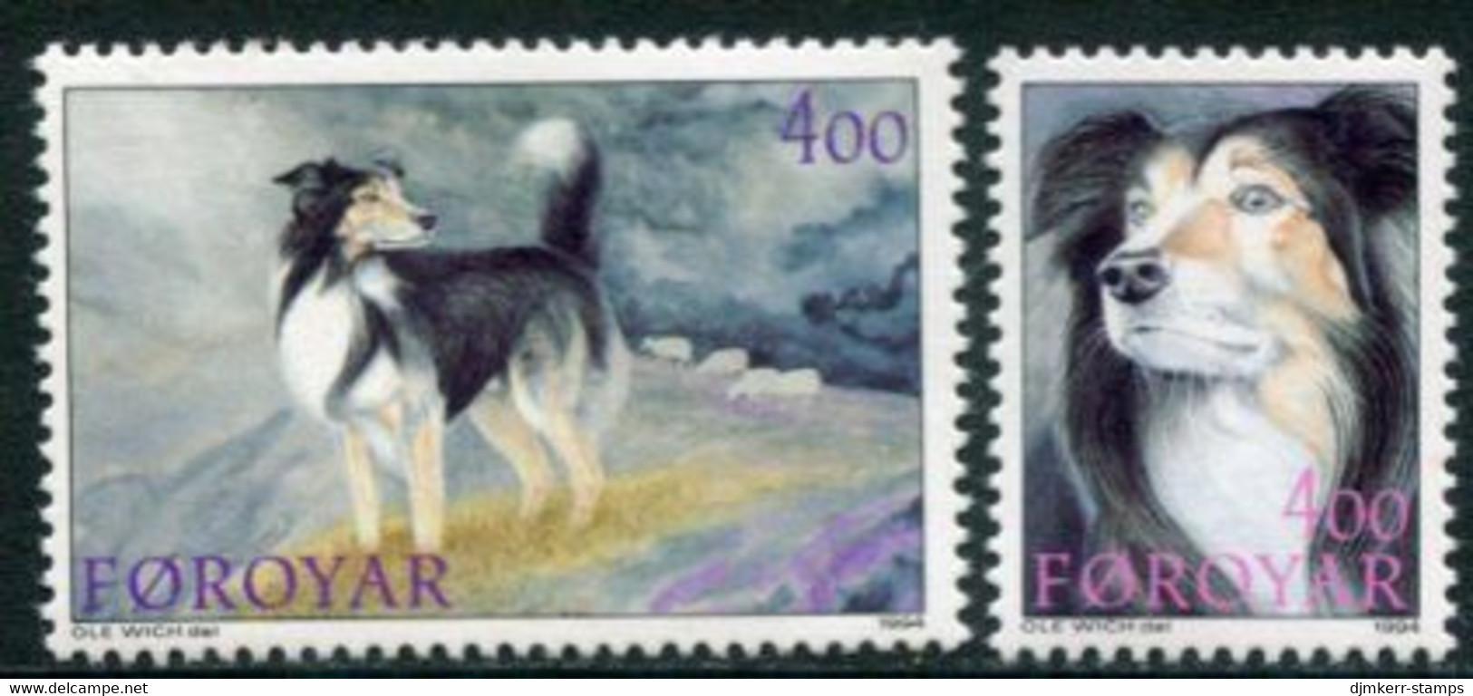 FAROE IS. 1994 Guard Dogs MNH / **.  Michel 262-63 - Islas Faeroes