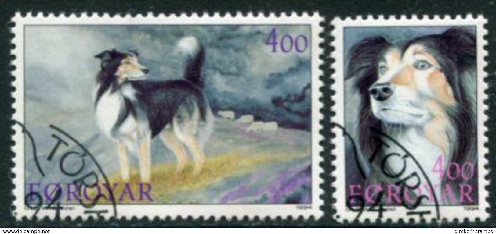 FAROE IS. 1994 Guard Dogs Used.  Michel 262-63 - Faroe Islands