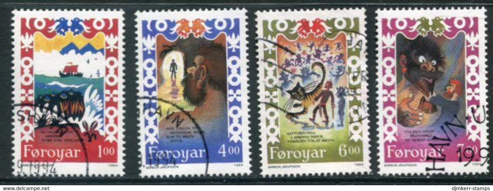 FAROE IS. 1994 Medieval Ballad III Used.  Michel 266-69 - Faroe Islands