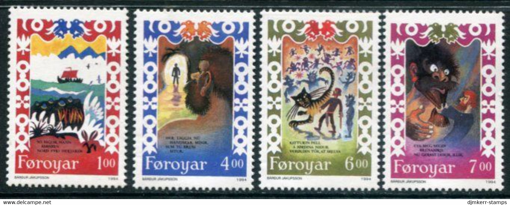 FAROE IS. 1994 Medieval Ballads III MNH / **.  Michel 266-69 - Faroe Islands