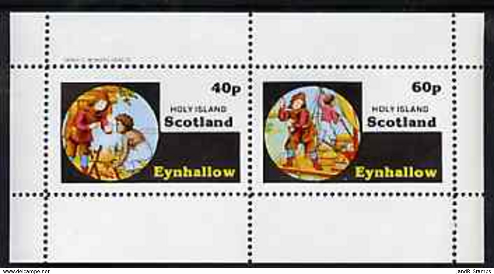 Eynhallow 1982 Fairy Tales (Robinson Crusoe) Perf Set Of 2 Values MNH - Local Issues