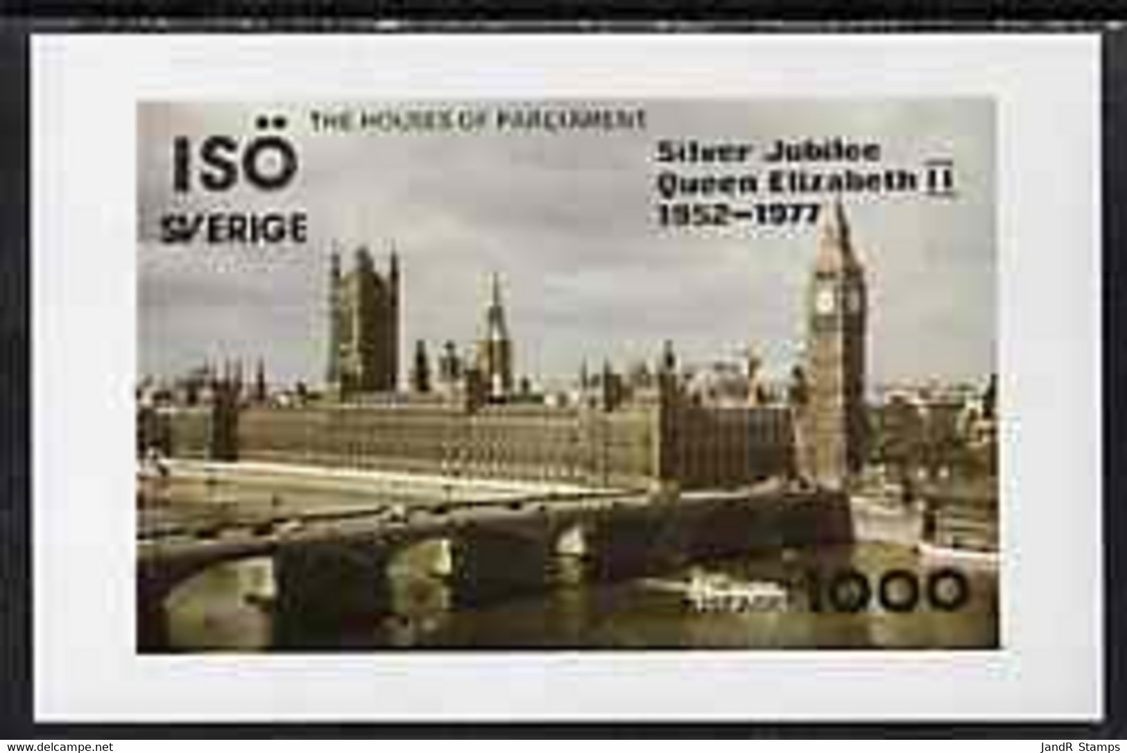 Iso - Sweden 1977 Silver Jubilee Imperf Souvenir Sheet (Houses Of Parliament) MNH - Local Post Stamps