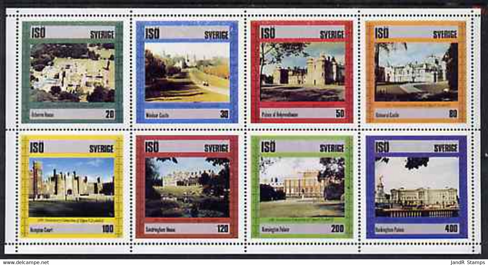 Iso - Sweden 1978 25th Anniversary Of Coronation Perf Set Of 8 Values (Royal Castles & Palaces) MNH - Local Post Stamps