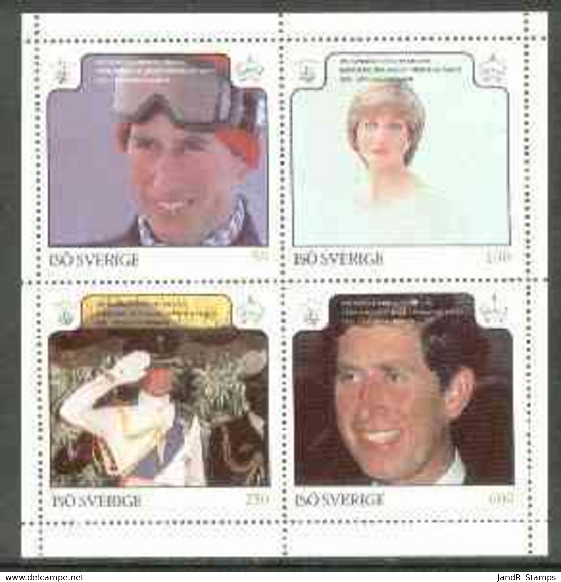 Iso - Sweden 1981 Royal Wedding Perf Set Of 4 MNH - Emisiones Locales