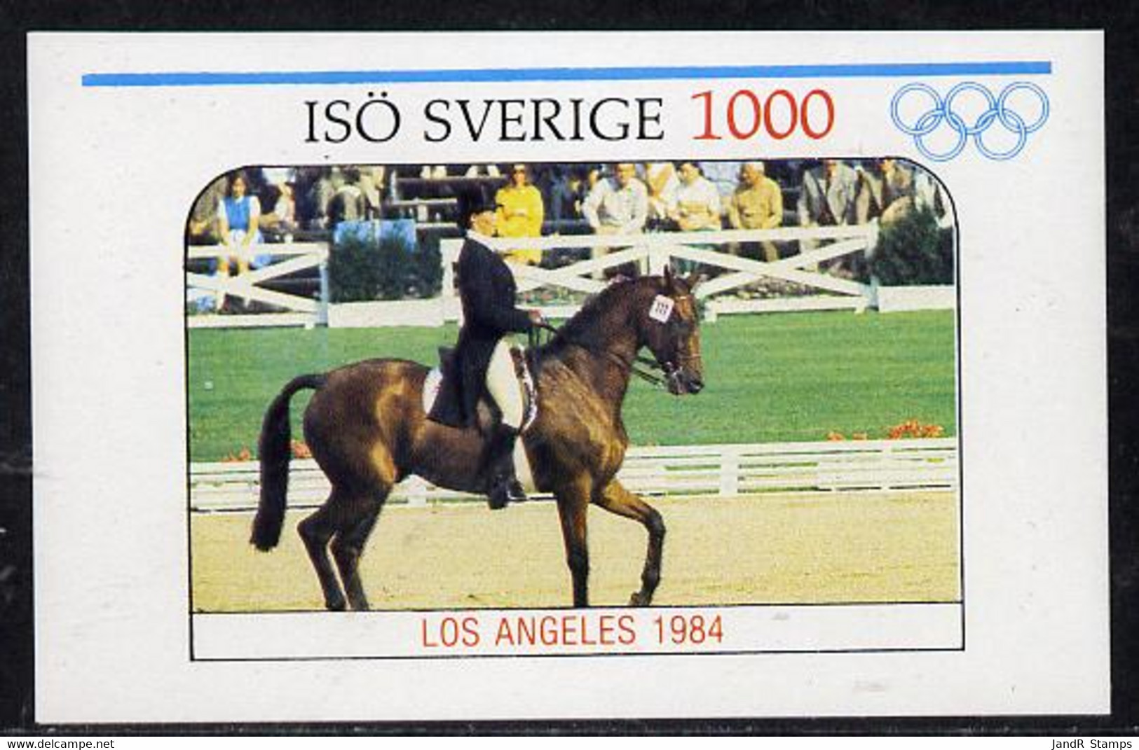 Iso - Sweden 1984 Los Angeles Olympic Games (Dressage) Imperf Deluxe Sheet (1000 Value) MNH - Lokale Uitgaven