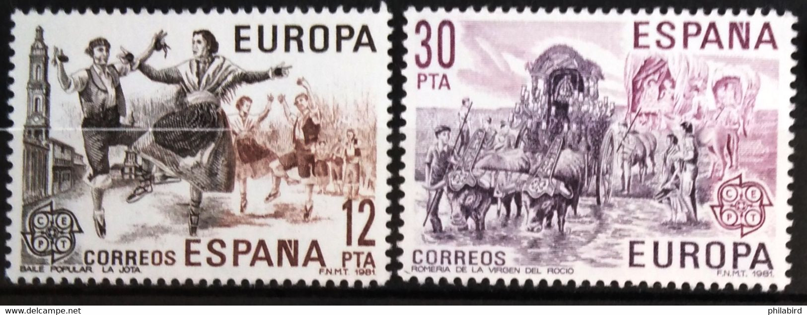 EUROPA 1981 - ESPAGNE                    N° 2243/2244                        NEUF* - 1981