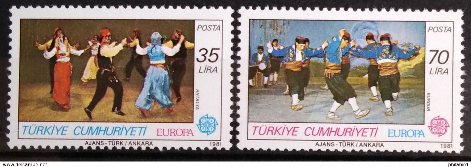 EUROPA 1981 - TURQUIE                    N° 2318/2319                        NEUF* - 1981