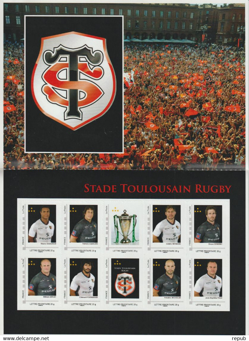 France Collector à -30% Sous La Faciale Rugby Toulouse Neuf ** 10 Timbres LP Faciale 14.30 - Collectors