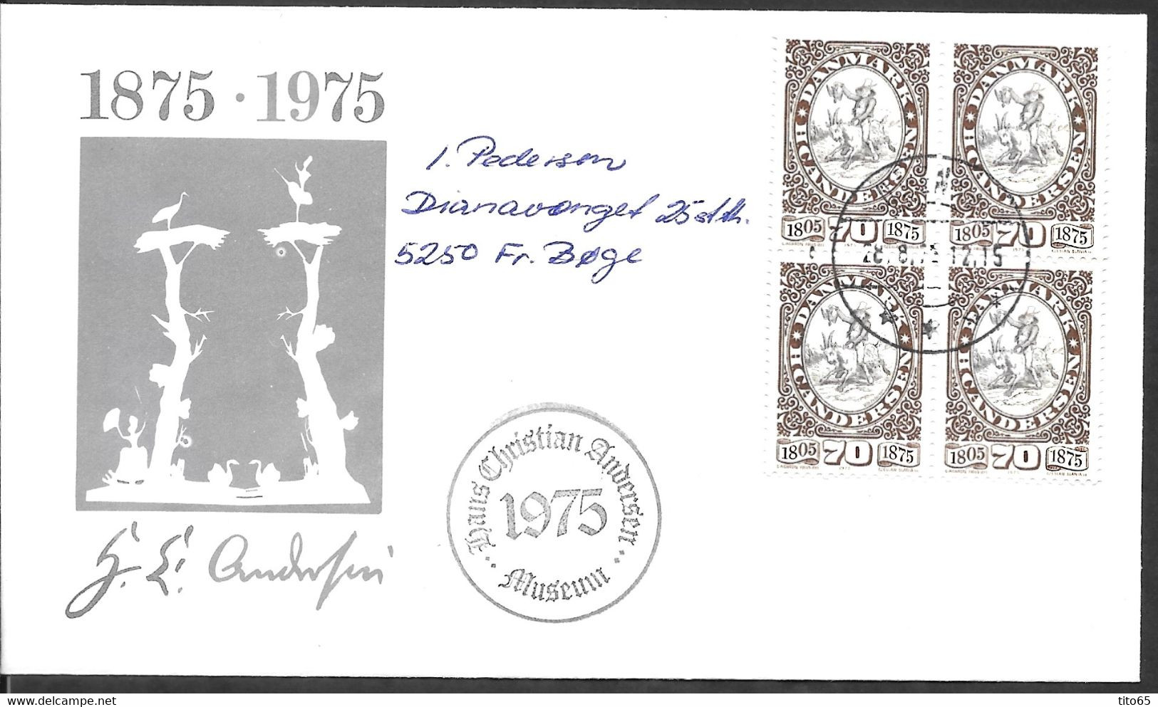 JP AFA   594   1975    Denmark Letter - Cartoline Maximum