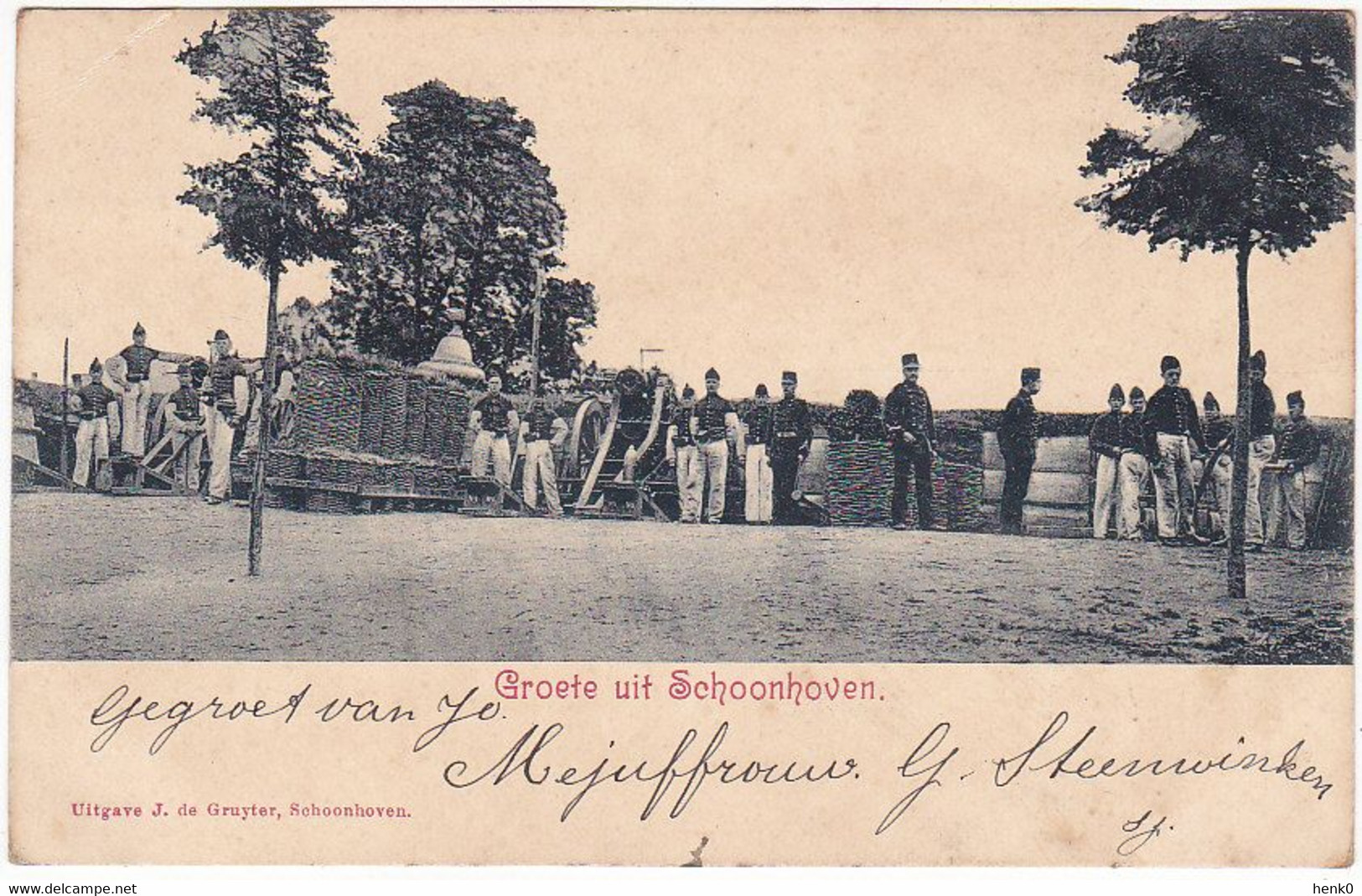 Schoonhoven Militairen Kanon Soldaten PM715 - Schoonhoven